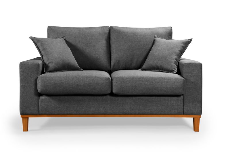 Sofá 2 Lugares em Linho Grafite 1,50m - Living Ist... - Martins & Ornelas Indústria Ltda - Essencial Estofados 