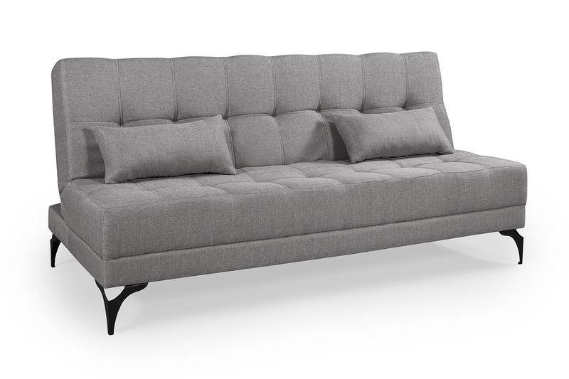 Sofá Cama Nevada Solteiro Reclinável Linho Cinza P... - Martins & Ornelas Indústria Ltda - Essencial Estofados 