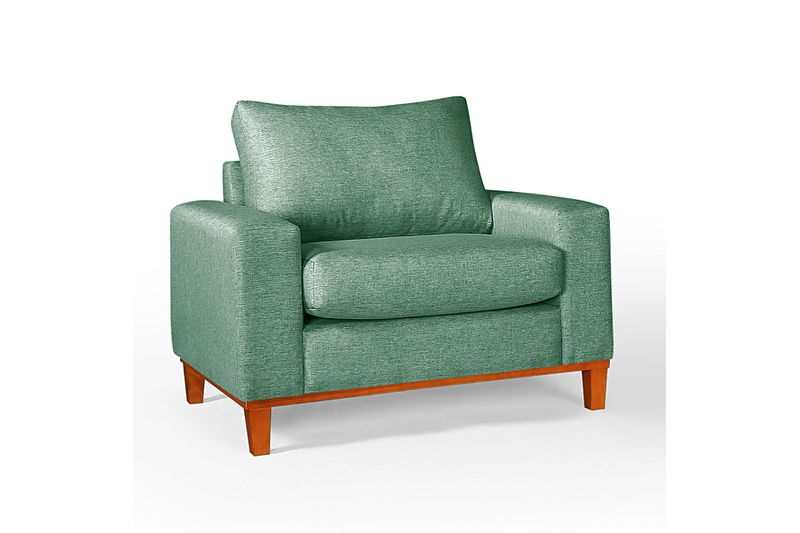 Poltrona Para Sala Istambul em Linho Verde - GY4RY... - Martins & Ornelas Indústria Ltda - Essencial Estofados 