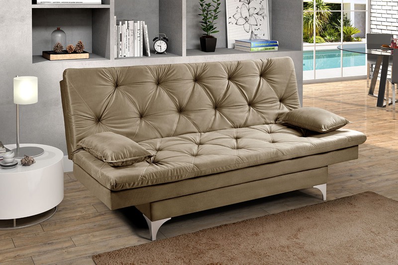 Sofá Cama Reclinável 3 Lugares Multiuso Austria Ch... - Essencial Estofados - Fábrica de Móveis