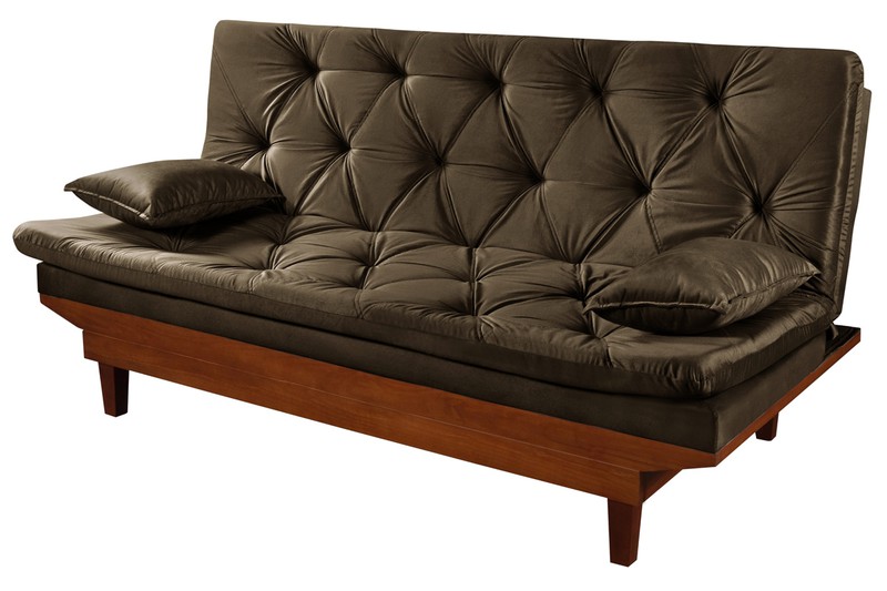 Sofá Cama Reclinável Caribe 3 Posições em Suede Ma... - Essencial Estofados - Fábrica de Móveis
