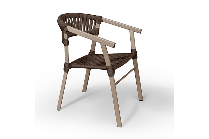 Cadeira Corda Náutica Marrom Para Área Externa em ... - Essencial Estofados - Fábrica de Móveis