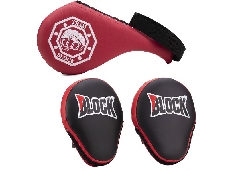 Kit Manopla De Foco e Raquete De Chute - Vermelho