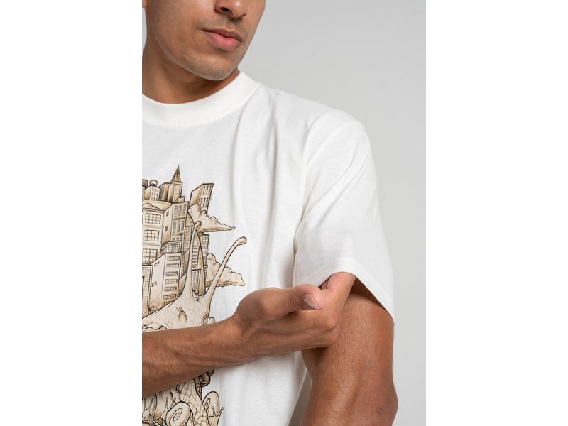 Camiseta Estampada Landfeet Branca Tema Cidade