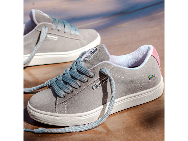 Tênis Skate Crossfit Casual Cano Baixo Lifestyle Crew Níquel Rosa Claro