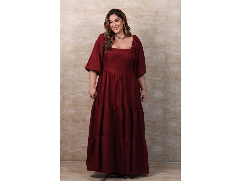 Vestido Gardênia Wine