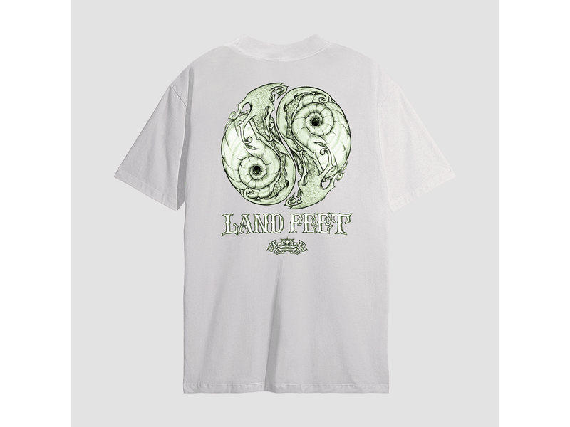 Camiseta Estampada Landfeet Branca Tema Yin Yang