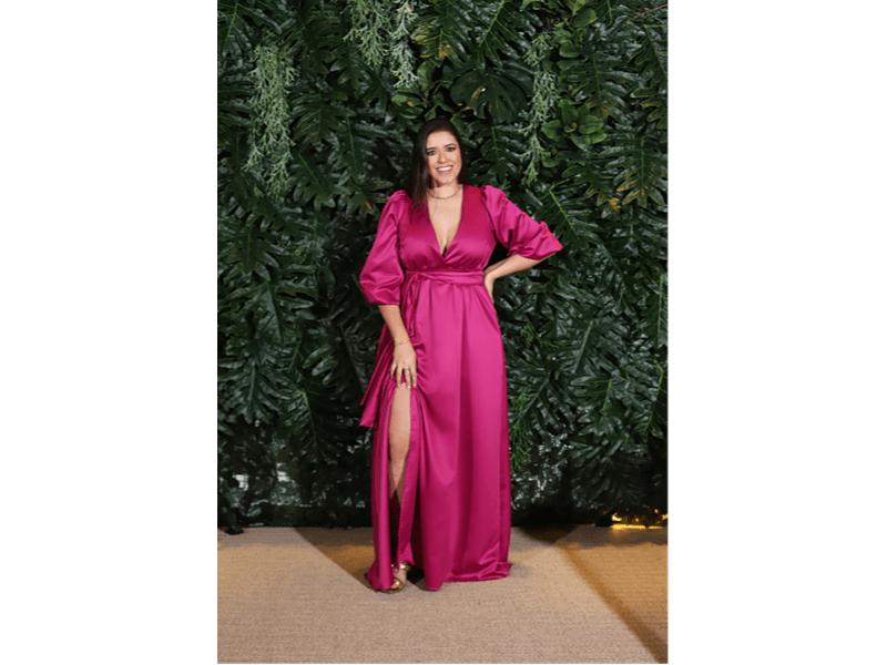 Vestido Valéria fucsia