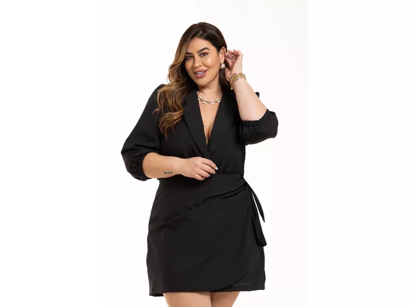 Vestido Eliza Black | Tamtaum Plus Size Fashion