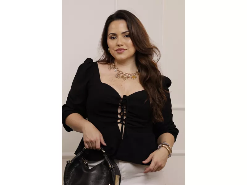 Blusa Nádia Black | TAMTAUM PLUS SIZE FASHION