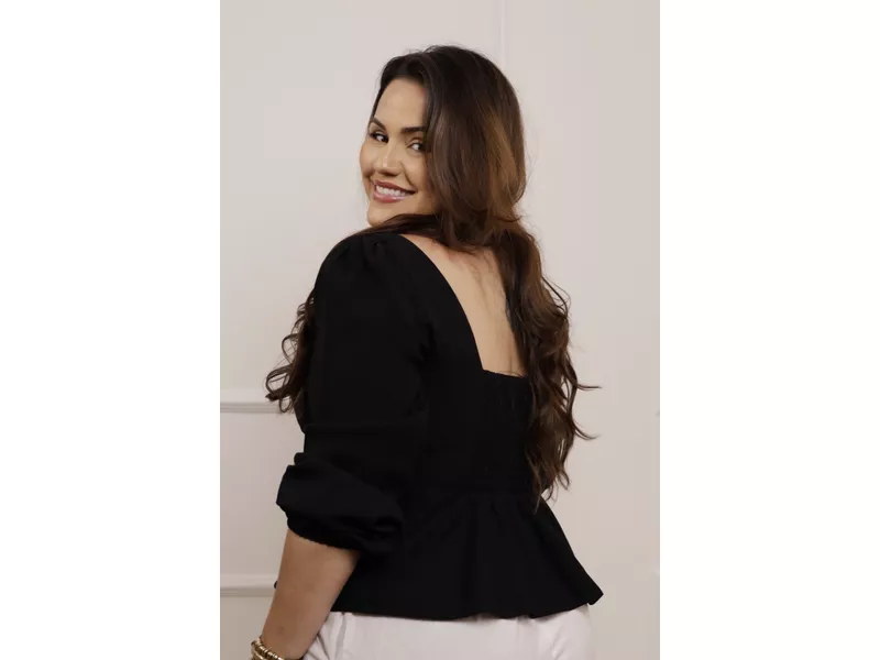 Blusa Nádia Black | TAMTAUM PLUS SIZE FASHION
