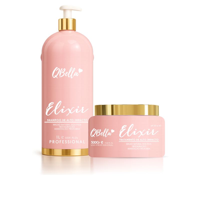 Kit Elixir Hidratação de Alto Impacto - Shampoo 1L / Mascara 500GR
