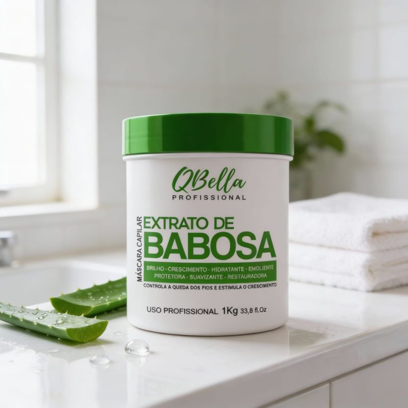 Máscara Extrato de Babosa QBella profissional 1KG