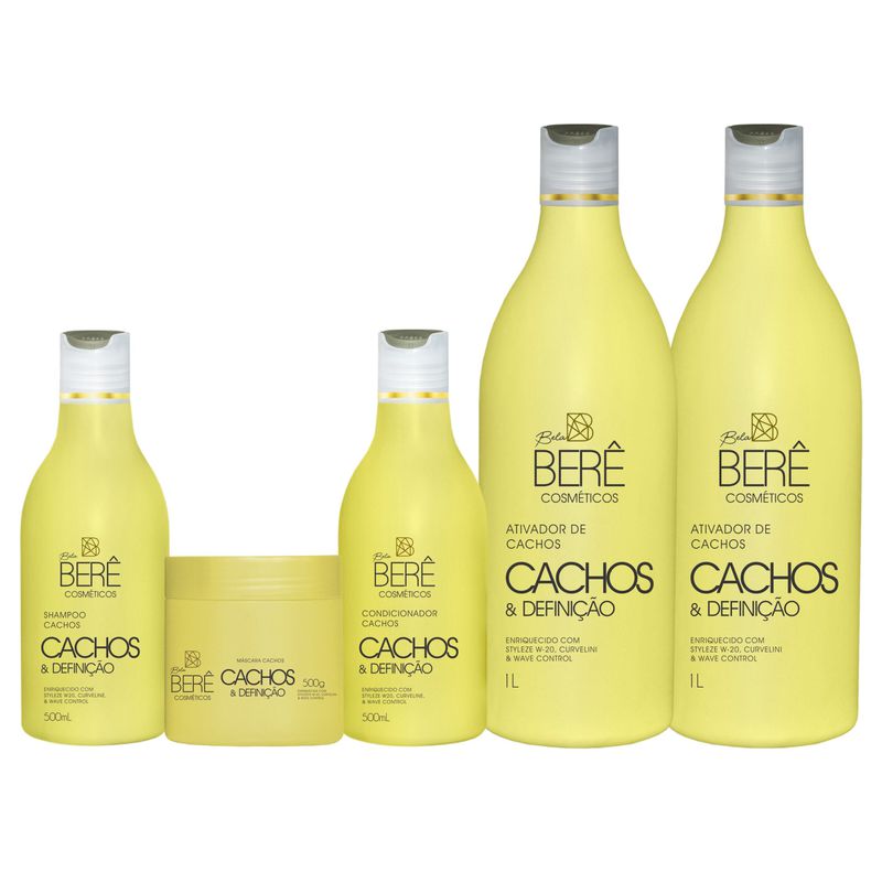 Kit Cachos e Definição 500ml + 2 Ativadores 1L - BELABERE