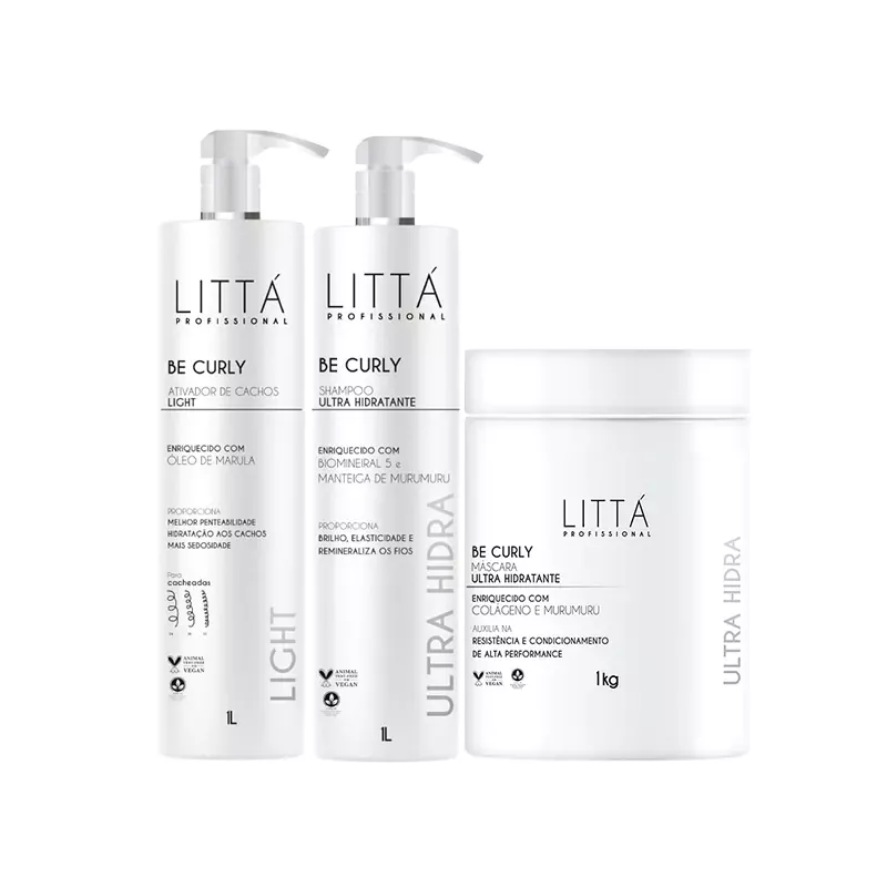 Kit Be Curly - Cacheadas - Littá Profissional - BELABERE