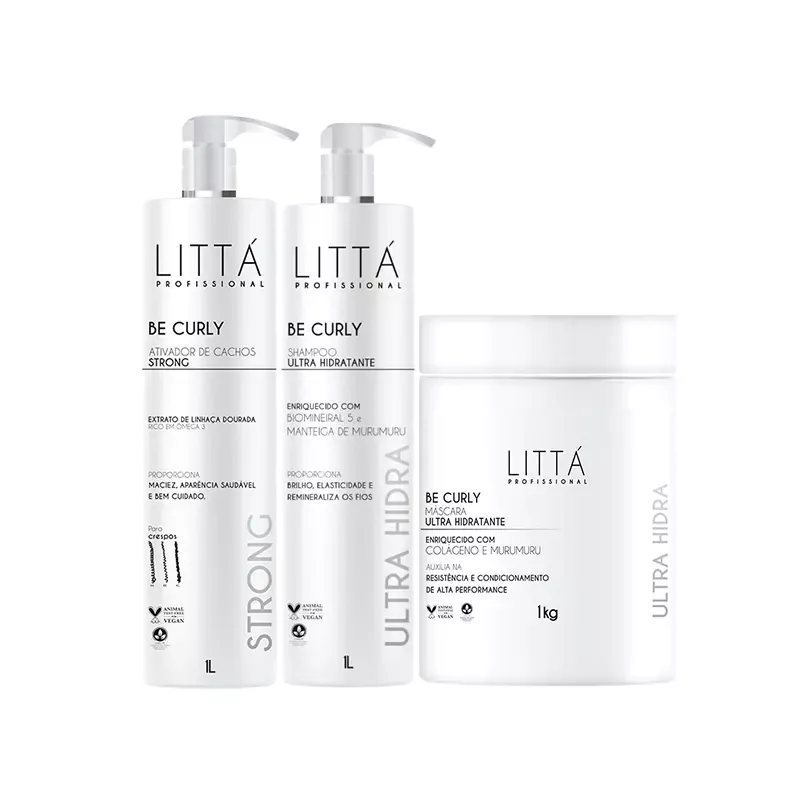 Kit Be Curly - Crespas - Littá Profissional - BELABERE