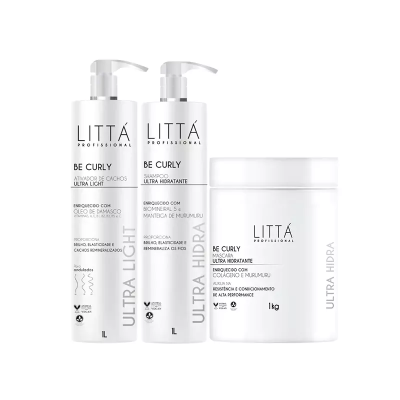 Kit Be Curly - Onduladas - Littá Profissional - BELABERE