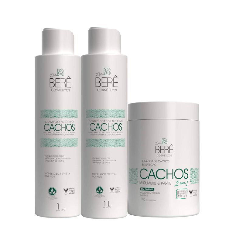 kit Cachos Nutrição (Murumuru e Karité) 1KG - BELABERE