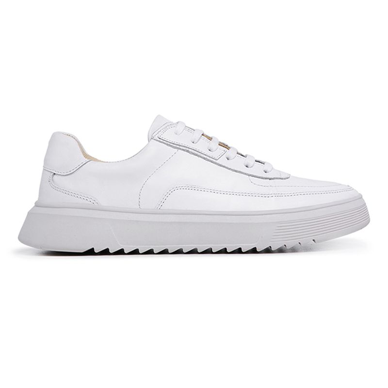 Tênis Wave couro branco sola tratorada - Berlutini Shoes