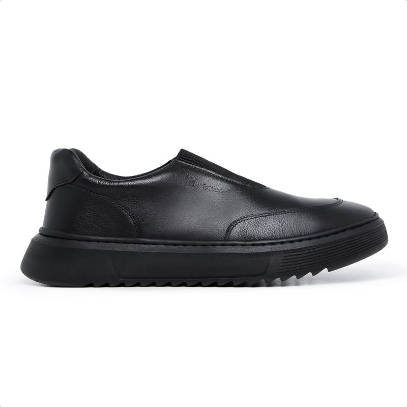 Tênis Core All Black Couro Preto Sola Preta - Berlutini Shoes
