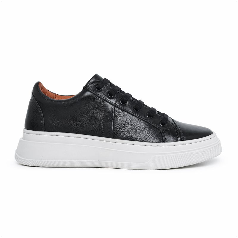 Tênis Casual Pulse Sneaker Preto Em Couro - Berlutini Shoes