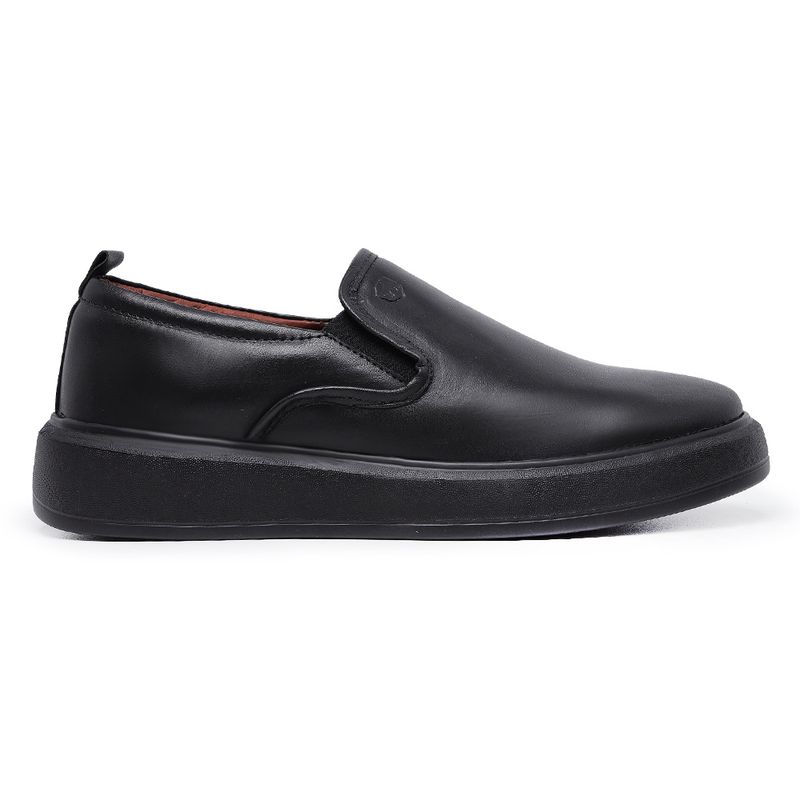 Slip On Couro Preto Cloud All Black - Berlutini Shoes