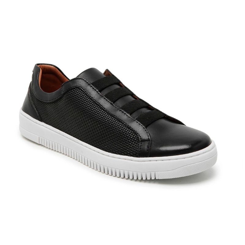 Sapatênis Masculino Couro Preto Com Elástico Comfy... - Berlutini Shoes