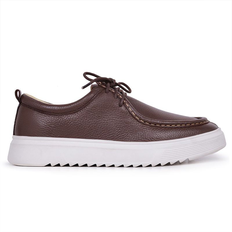 Tênis Canadian couro marrom café sola tratorada - Berlutini Shoes