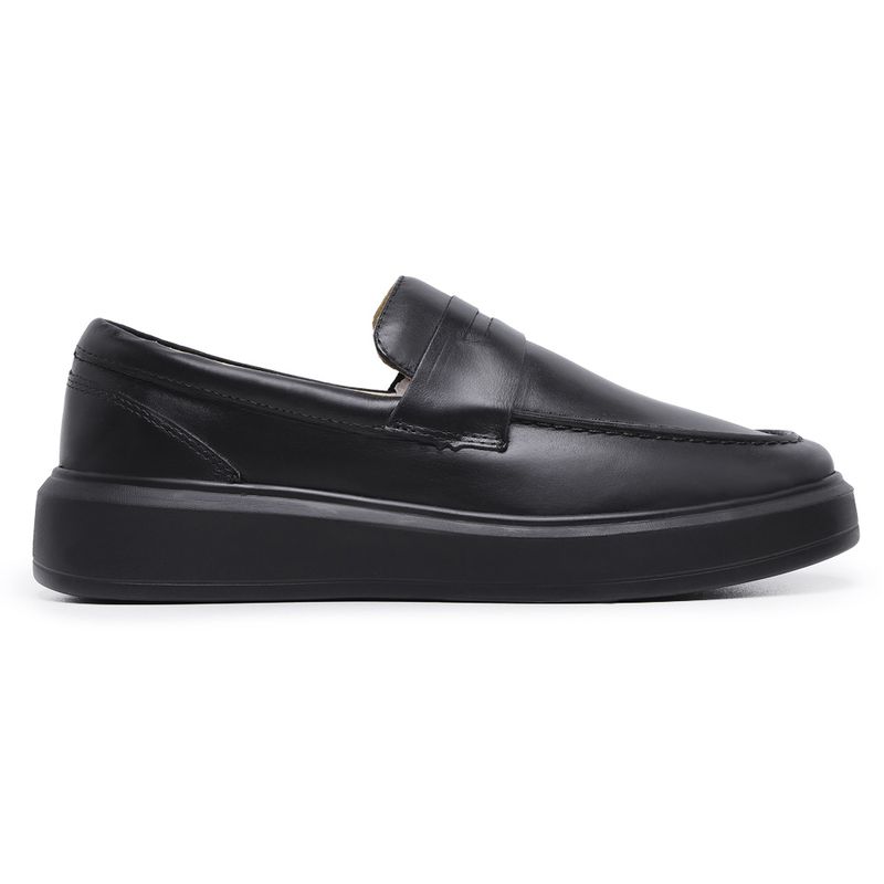 Sapato Mocassim Master All Black Couro Preto Sola ... - Berlutini Shoes