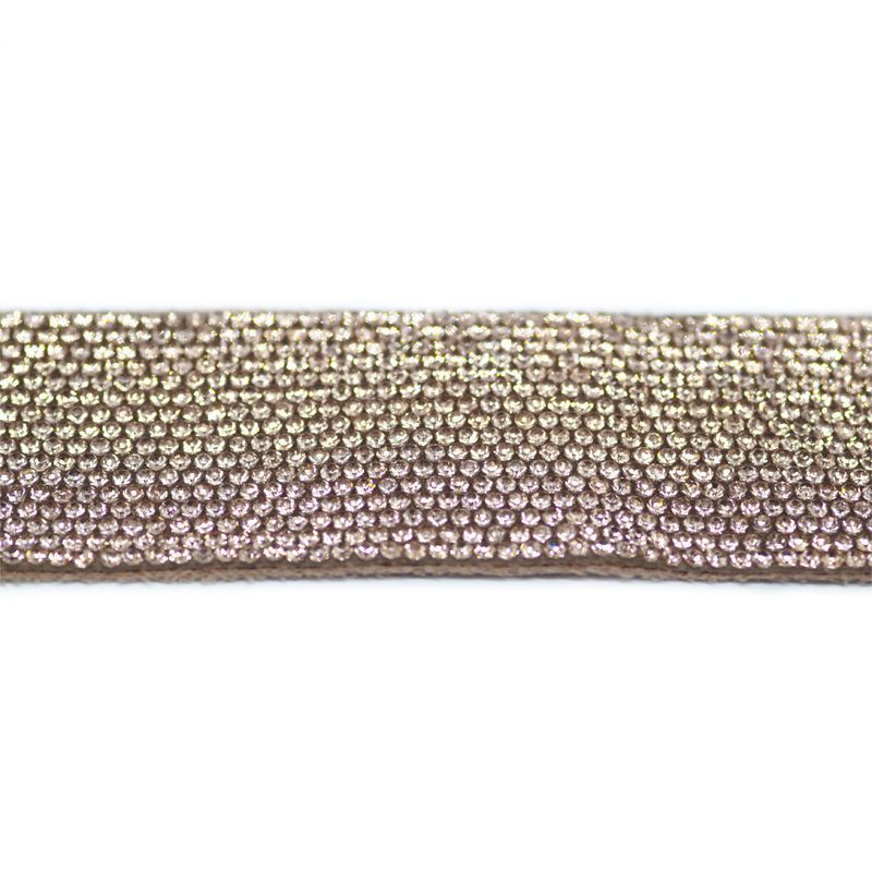 Tira de Strass Push 30mm - Pedra Light Peach, Forro Bege