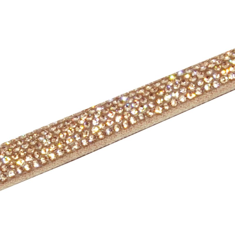 Tira de Strass Meia Cana Bee 16mm - Light Peach - Areia 
