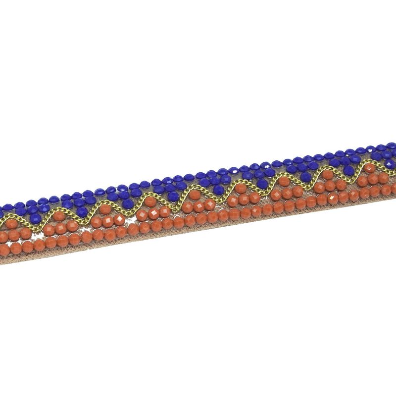 Tira de Strass Meia Cana Missone 12mm - Bic, Forro Areia