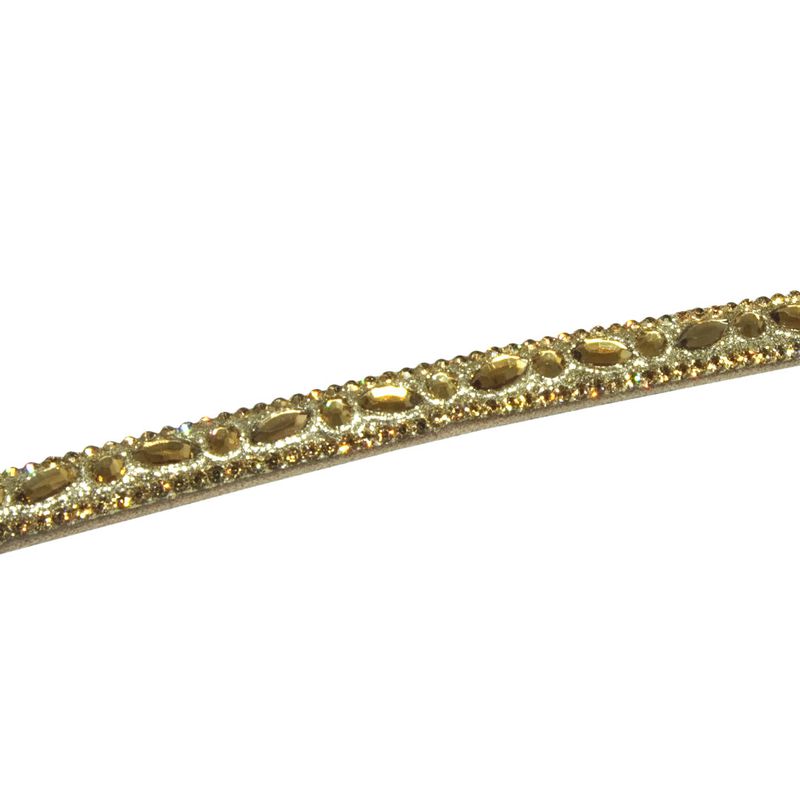 Tira de Strass Meia Cana Firenze 10mm - LCT, Forro Areia