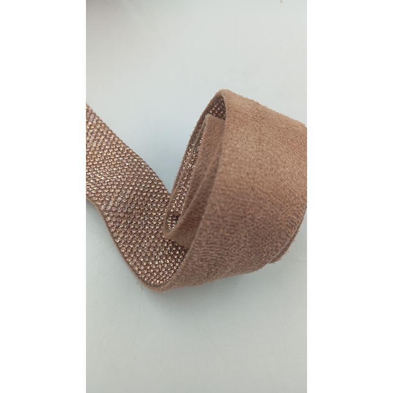 Tira de Strass Push 30mm - Pedra Light Peach, Forro Amêndoa Imp 