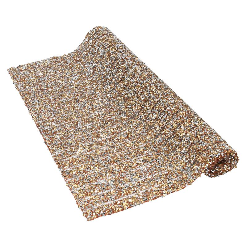 Manta De Strass Espaçada 24x40cm - Light Peach