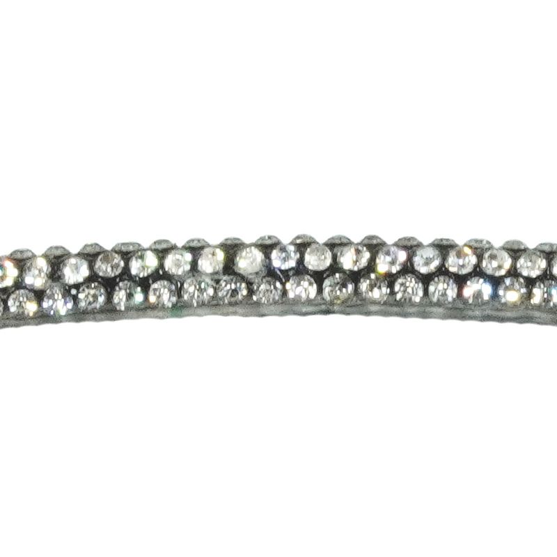Cordão de Strass Bee Meia cana ss3,5 - Cristal - Base em Silicone 