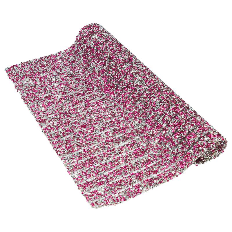 Manta De Strass Espaçada 24x40cm - Fuschia