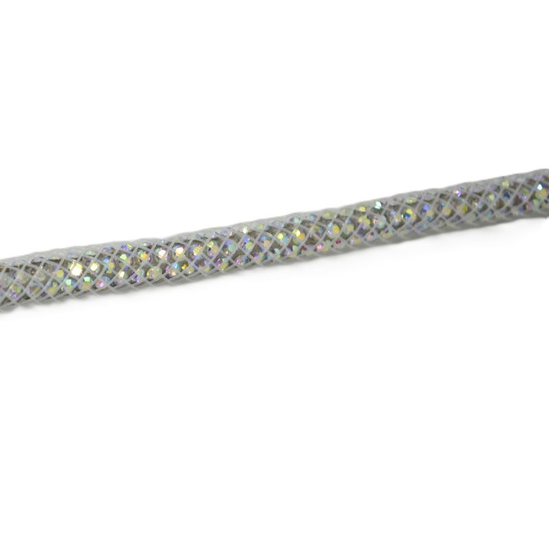 Cordão de Strass Tubinho Bee 360º (4mm) - AB 