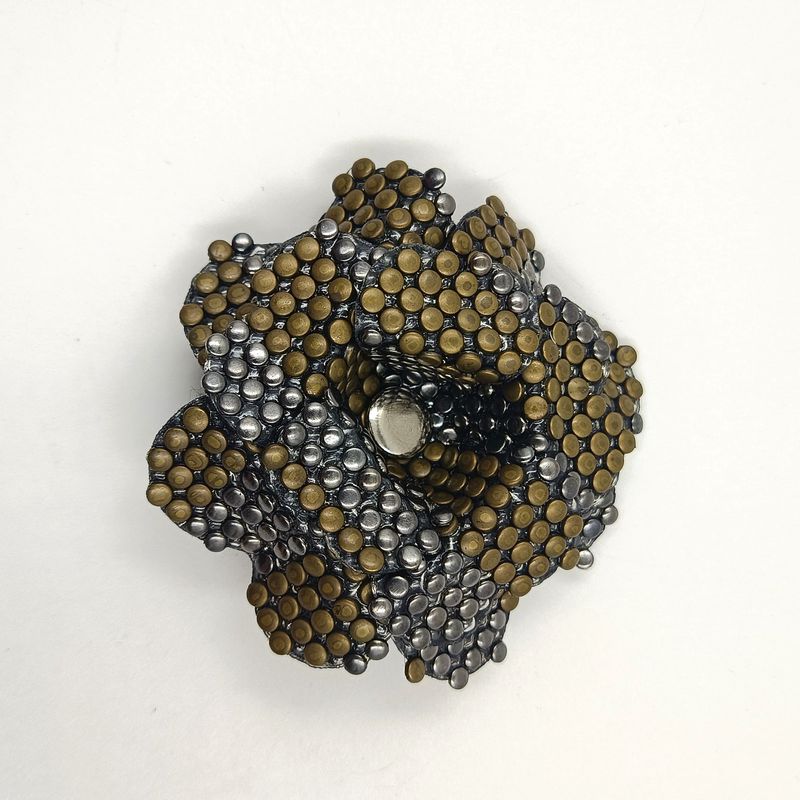 FLOR DOT GRAFITE/OURO VELHO