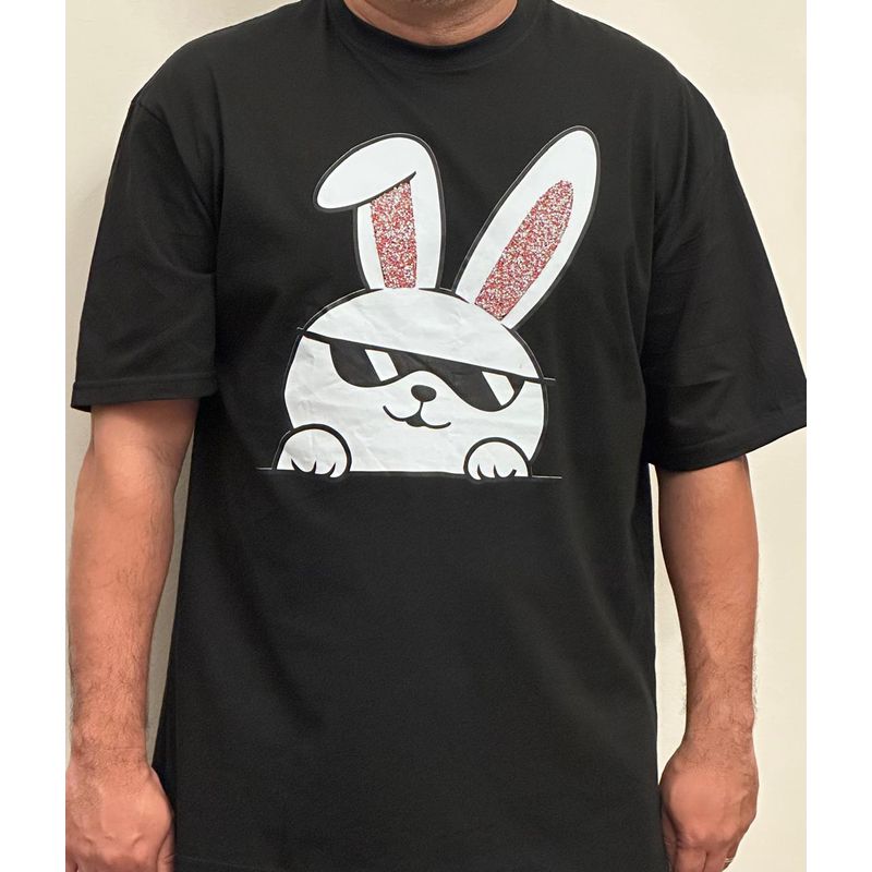  Camiseta de Algodão com Brilho