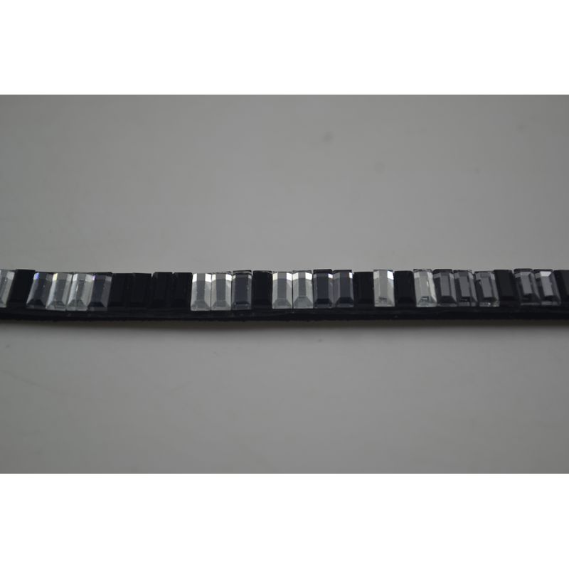 Tira de Strass Alice 7mm - Mult Grafite/Areia