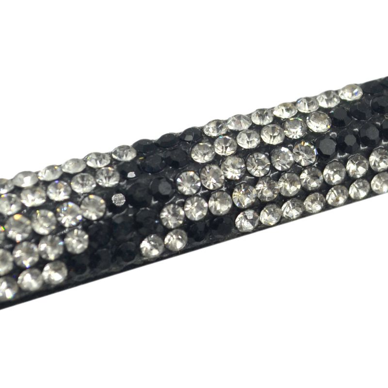 Tira Meia Cana Zebra 10MM Cristal Jet/Preto