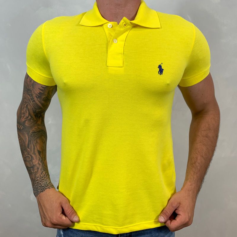 Polo Prl Amarelo⭐ - A-1023 - PORTAL DROP - ATACADO