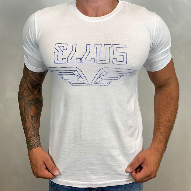 Camiseta Ellus Branco⭐ - 1184 - PORTAL DROP - ATACADO