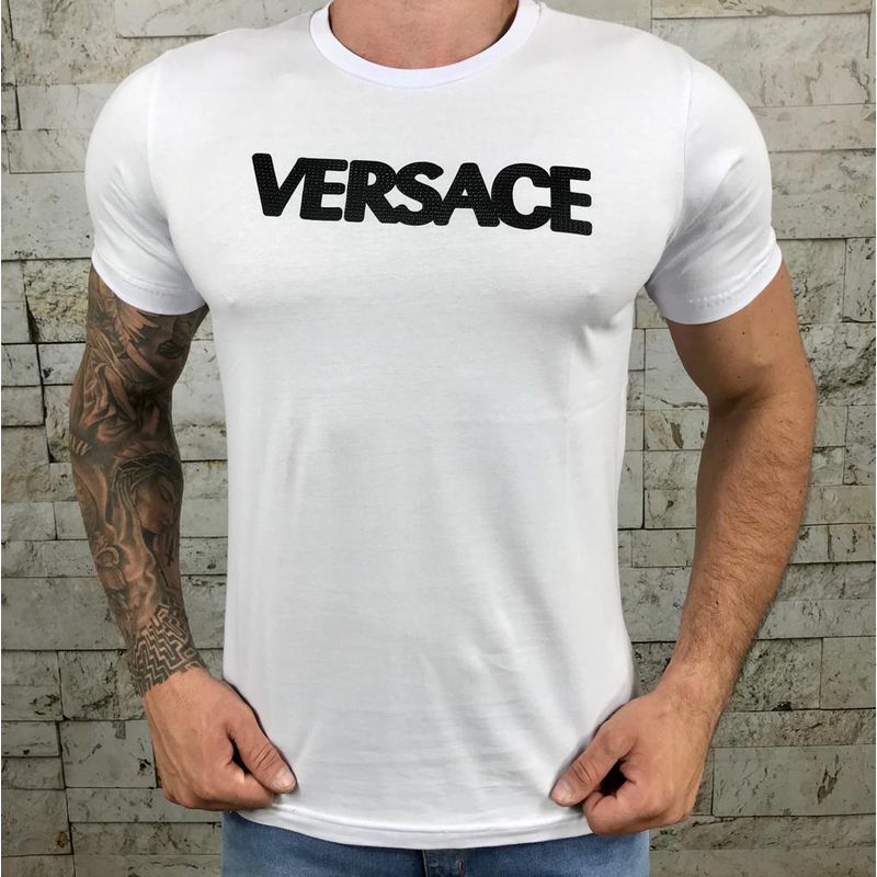Camiseta Versace Branco ⬛⭐ - C-1279 - PORTAL DROP - ATACADO