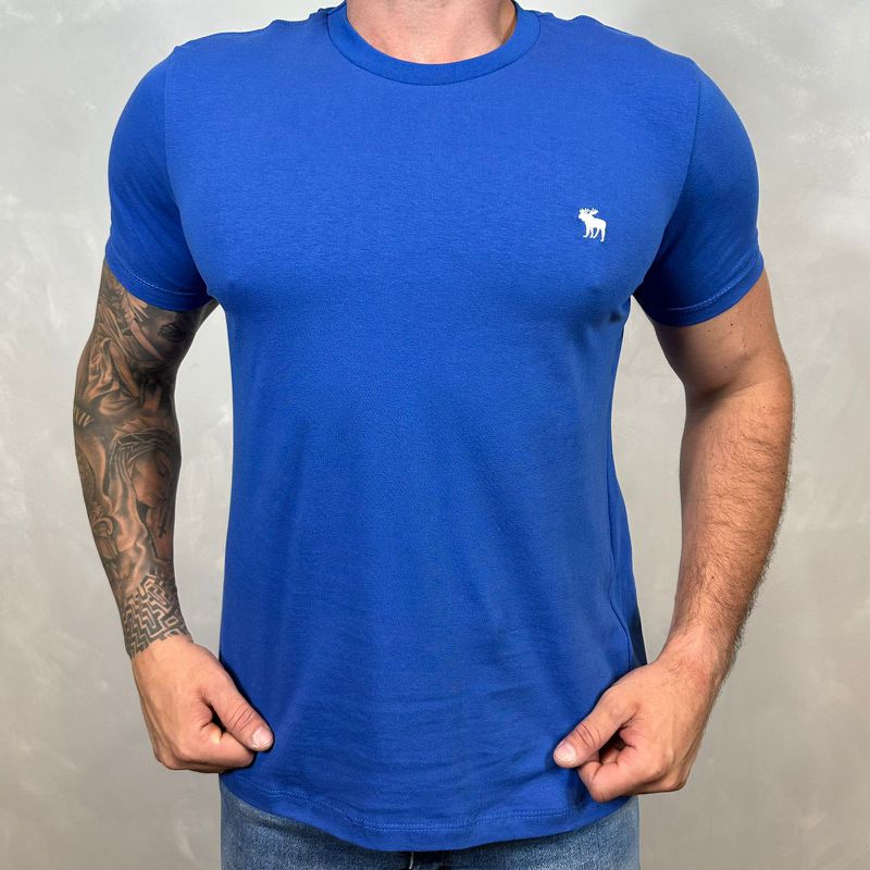 Camiseta Abercrombie Azul Bic⭐ - C-1689 - PORTAL DROP - ATACADO