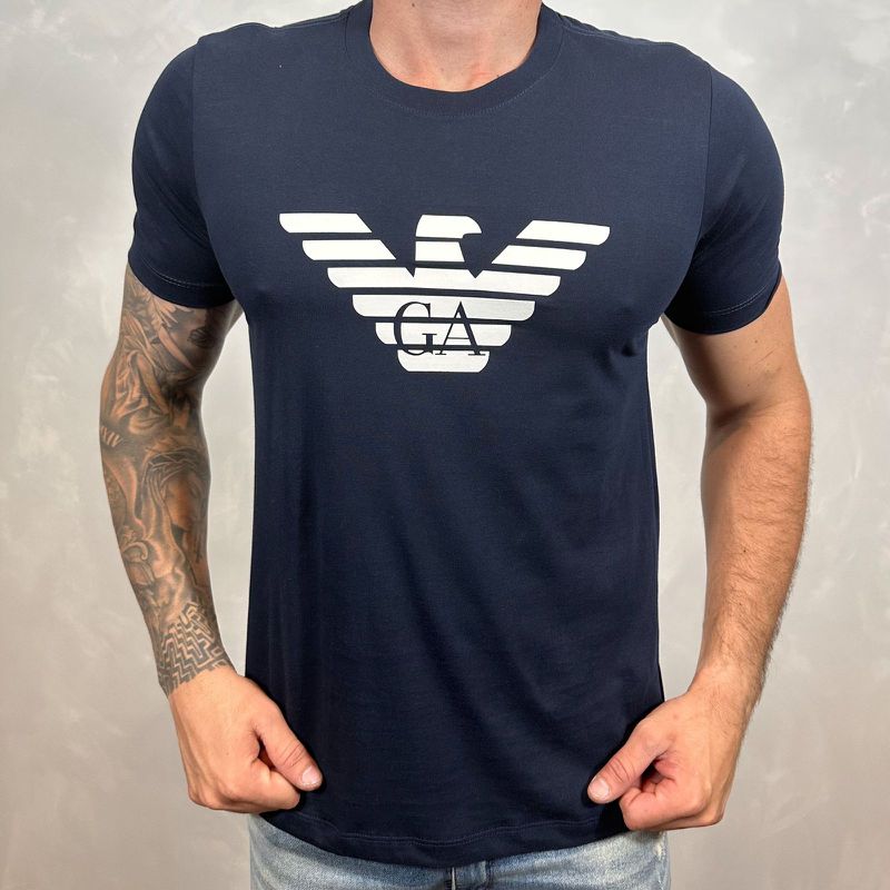 Camiseta Armani Azul Marinho⭐ - B-2544 - PORTAL DROP - ATACADO