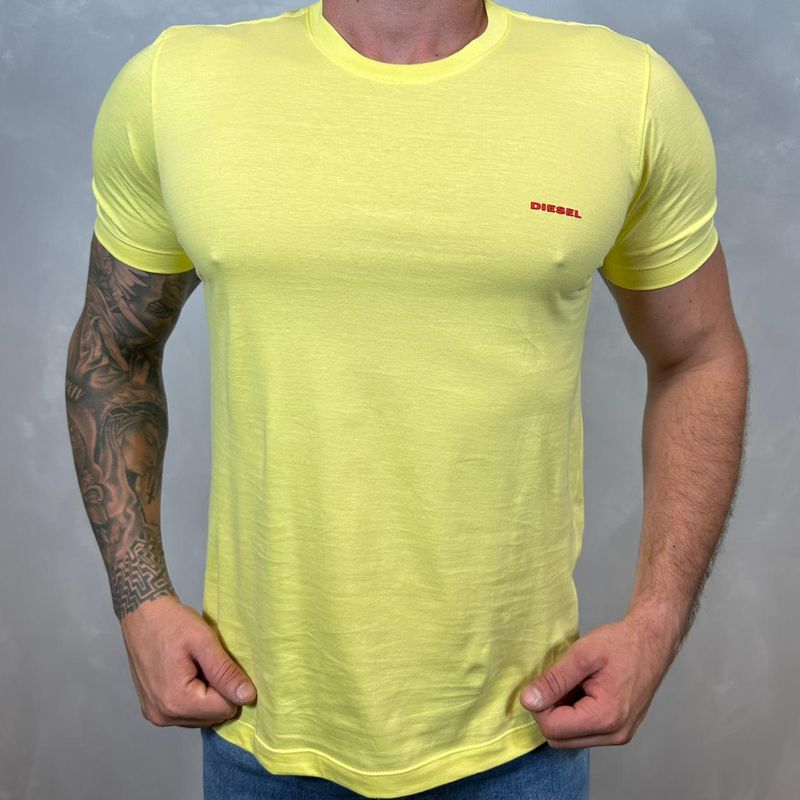 Camiseta Diesel Amarelo⭐ - B-2658 - PORTAL DROP - ATACADO