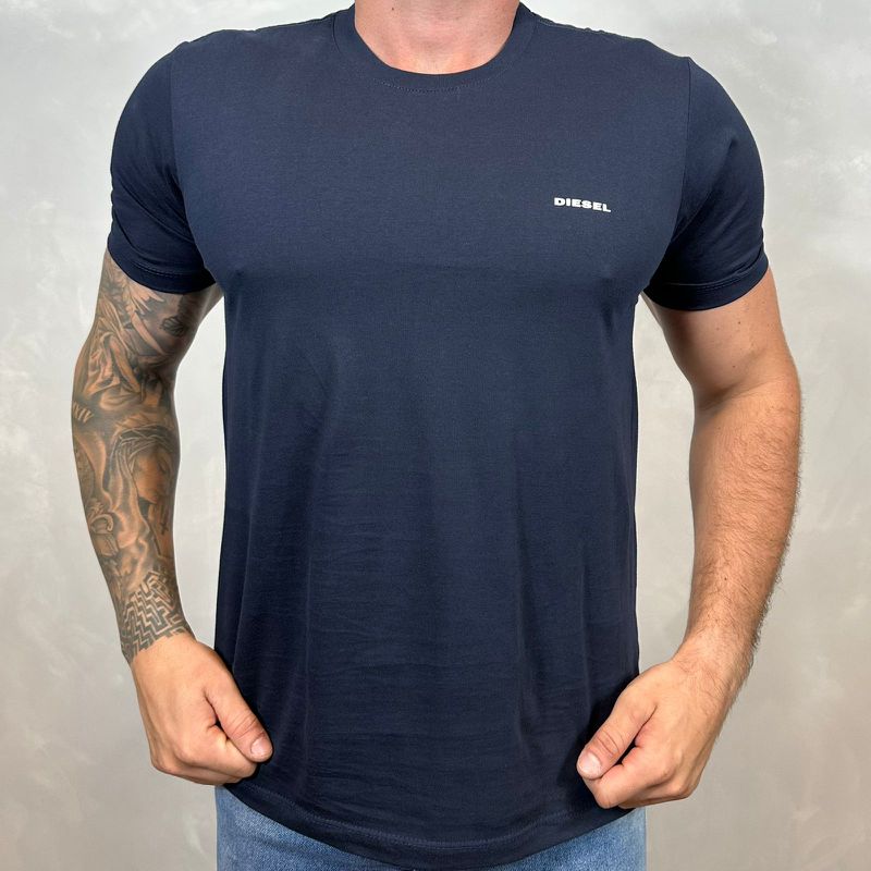 Camiseta Diesel Azul marinho⭐ - B-2663 - PORTAL DROP - ATACADO