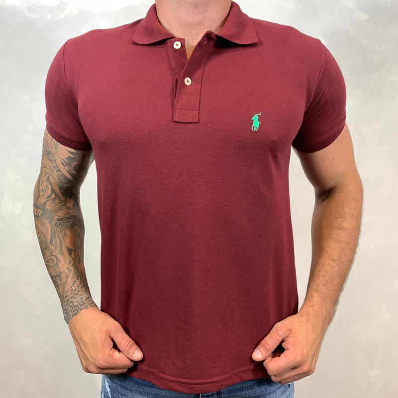 Polo PRL Vinho - A-2669 - PORTAL DROP - ATACADO